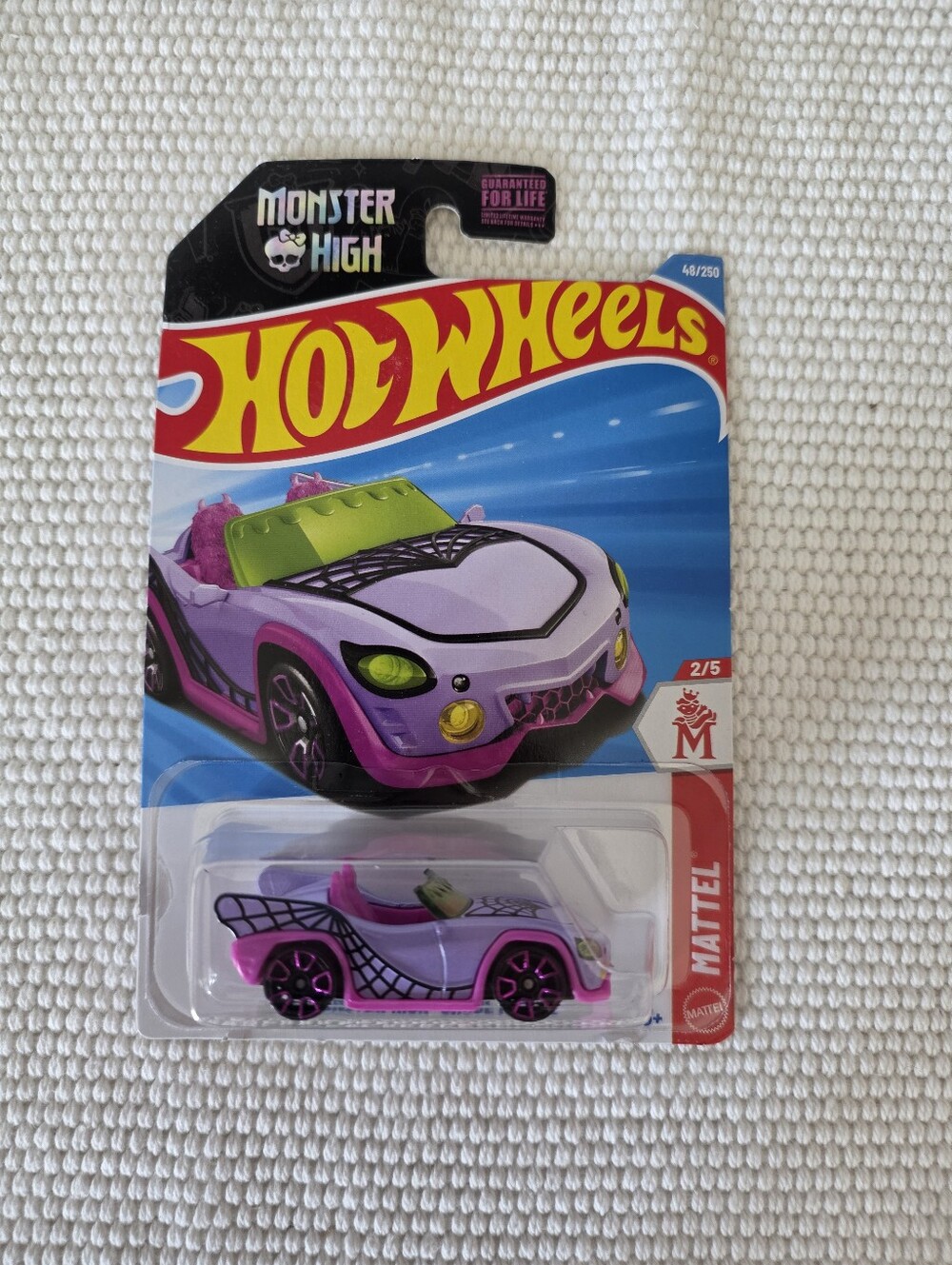 Hot Wheels Monster High Car Purple Pink Spider Web 48/250